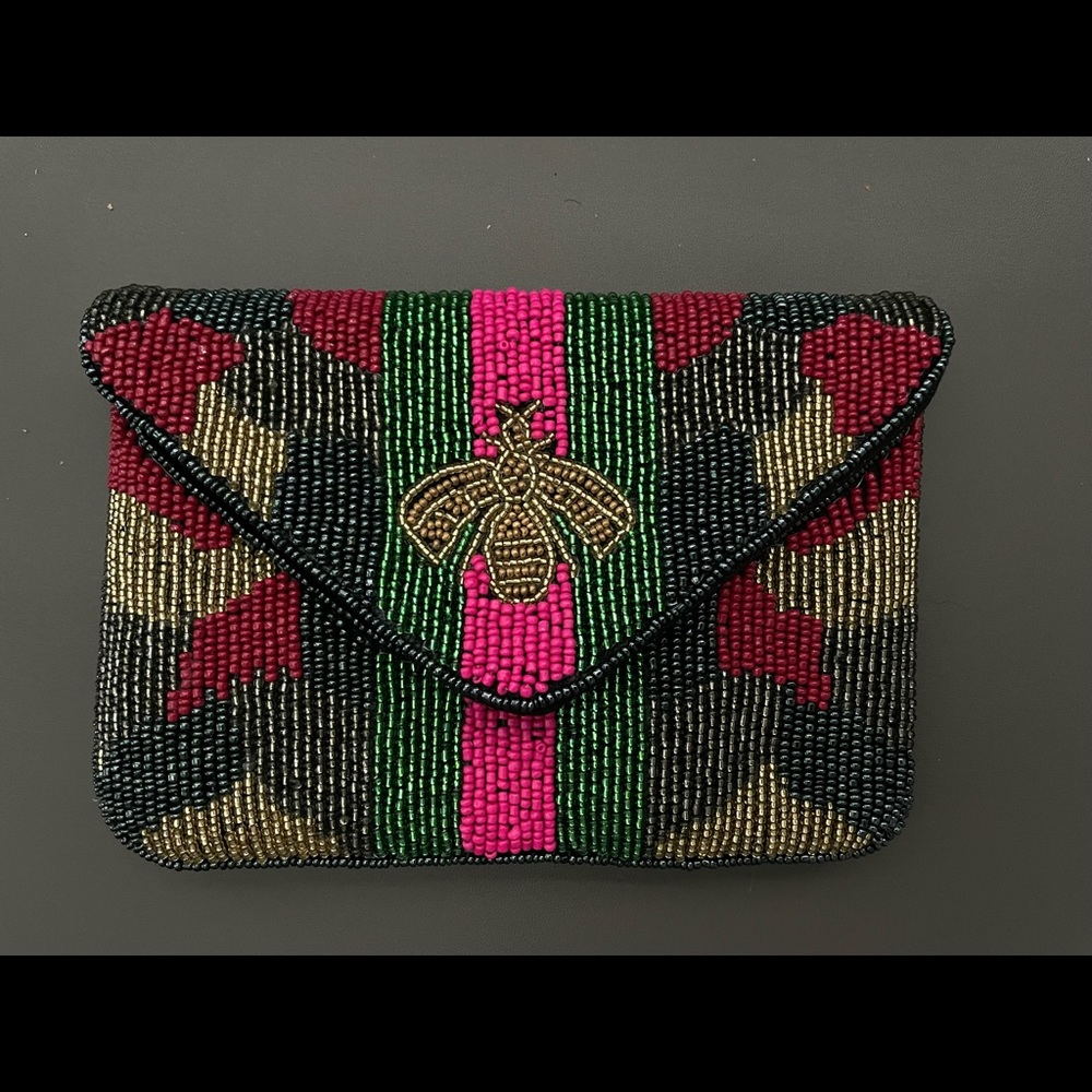 Super cute beaded clutch/crossbody